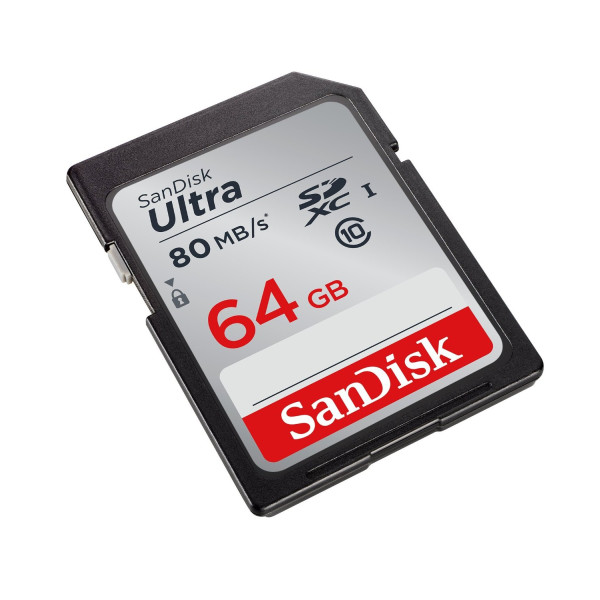 Карта пам'яті SanDisk 64 ГБ SDHC C10 UHS-I R80 МБ/с Ultra